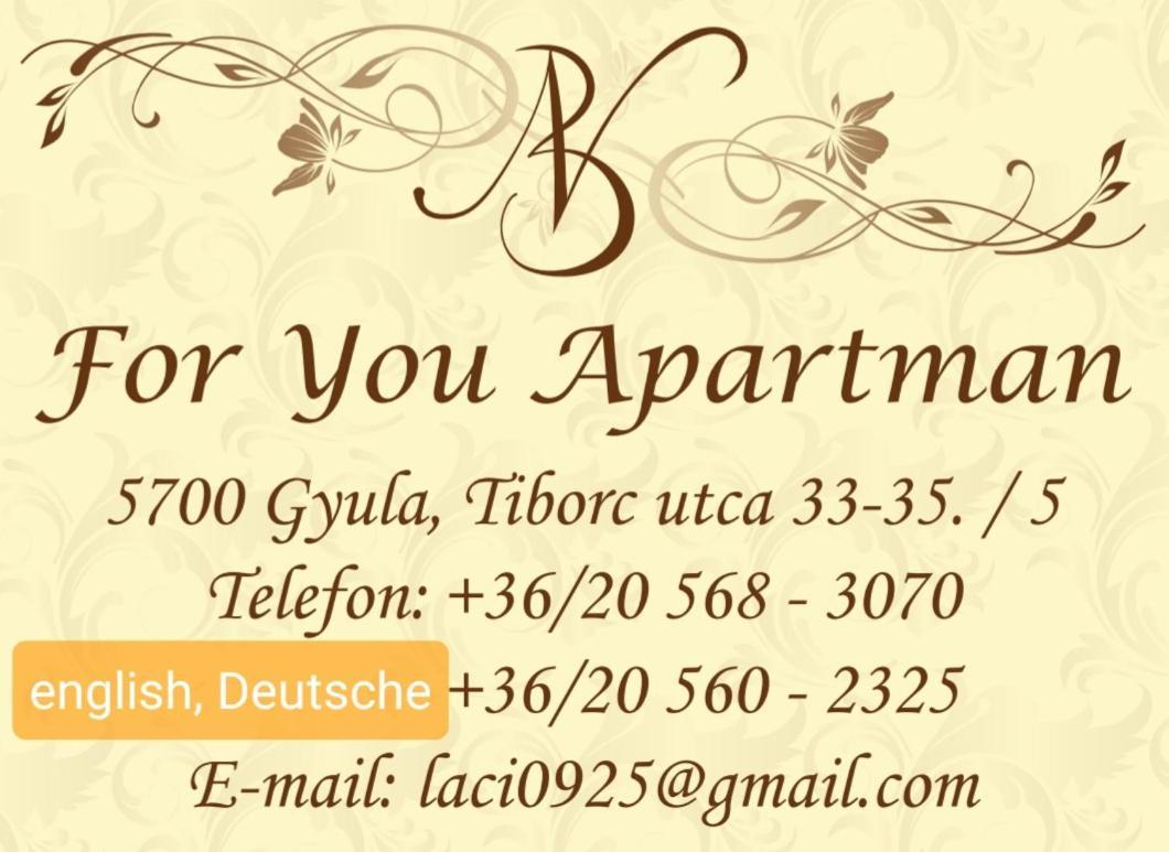 For You Apartman Gyula Dış mekan fotoğraf